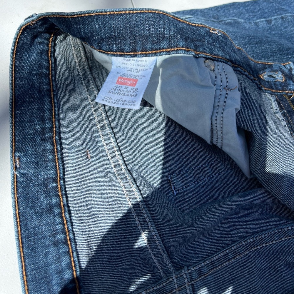 Wrangler Men's Size 40x29 Straight Regular Blue Cotton Jeans Denim Premium